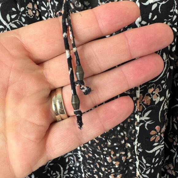 ULLA JOHNSON Essie Floral Ruffle Silk Dress Size 8 - Picture 3 of 9